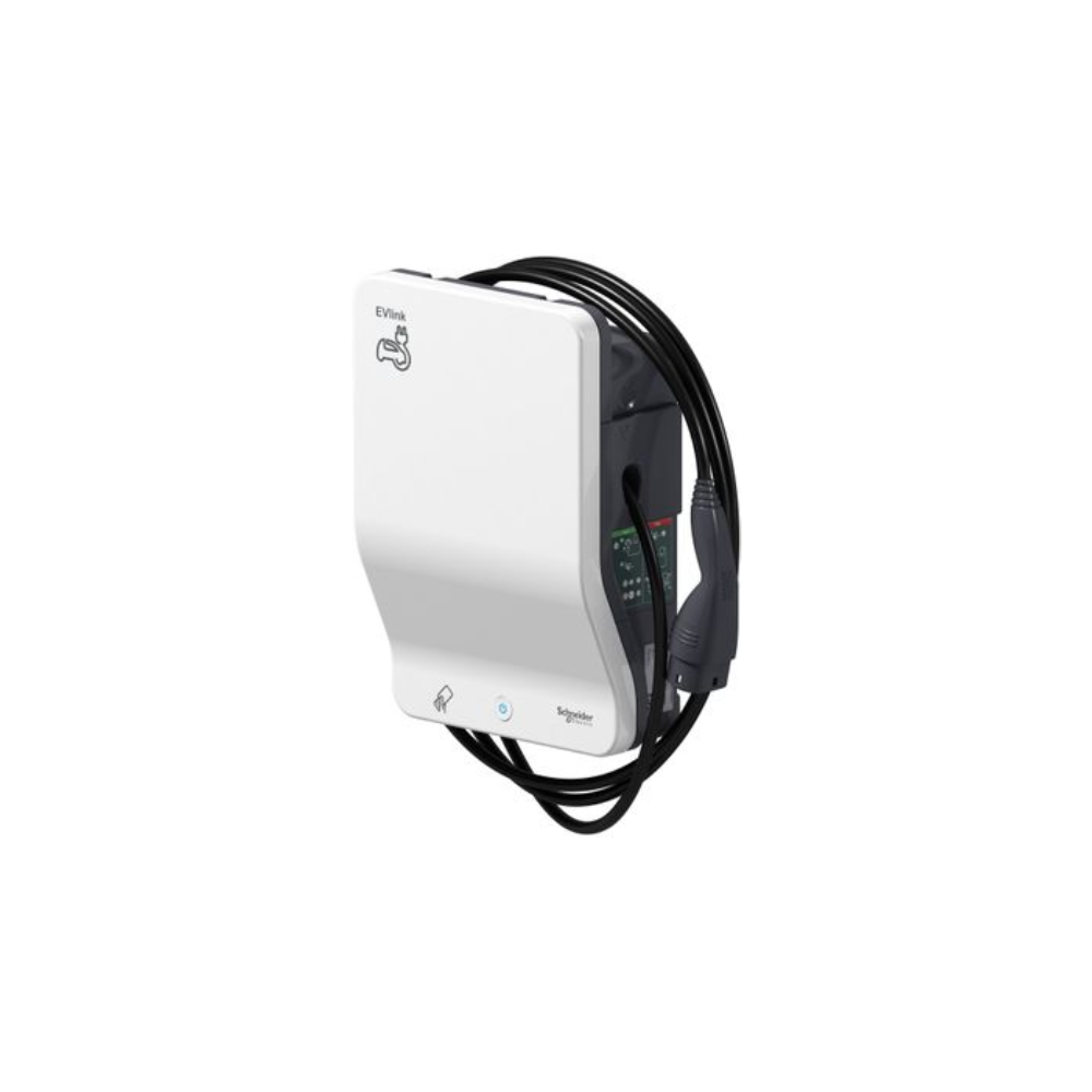 شارژر خودرو برقی Schneider با کابل متصل T2 با فناوری RFID-خانه های هوشمند-EVB1A22PCRI