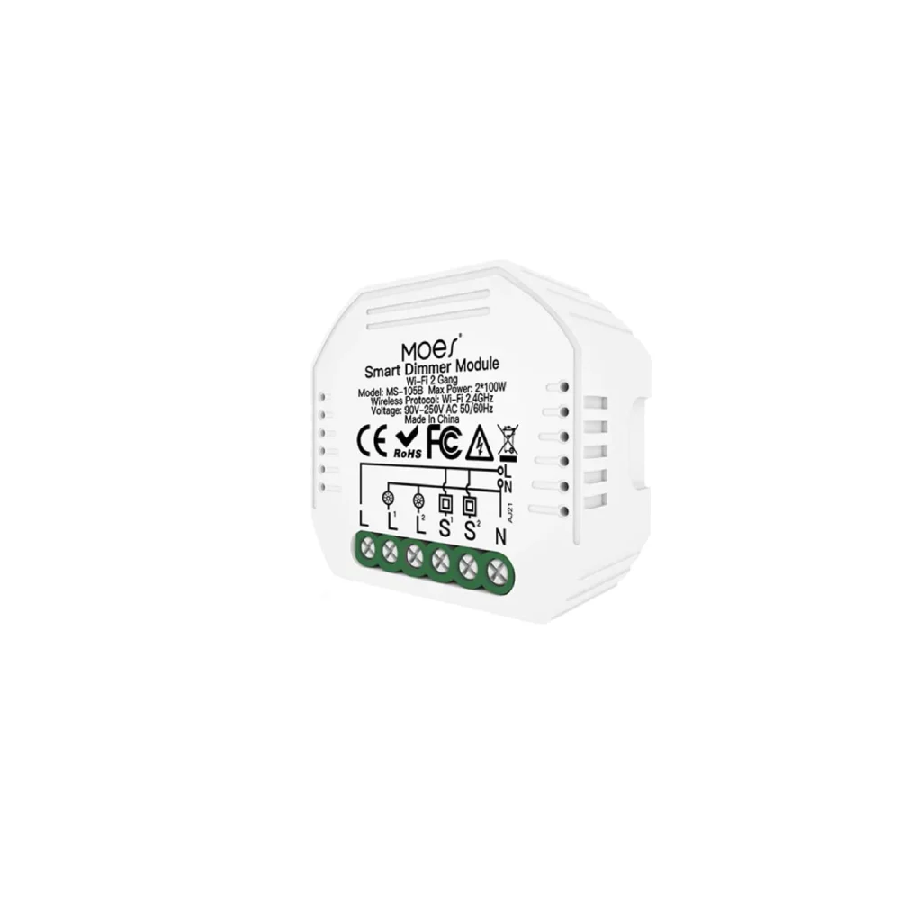رله دو کانال پشت کلیدی WiFi+RF اسمارت لایف-تویا-خانه های هوشمند