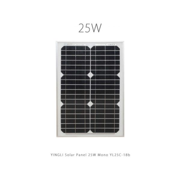 پنل خورشیدی 25 وات مونو کریستال مدل YL25C-18b برند یینگلی YINGLI 