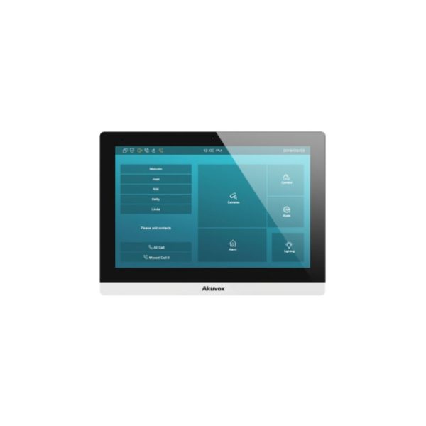 رزولوشن: 1280x800 جنس بدنه: پلاستیک مقاوم تعداد رله خروجی: 2 درب پورت I/O: هشت عدد صفحه نمایش: 10 اینچ | LCD رنگی IPS | لمسی تاچ پنل آکووکس Akuvox سری C317W