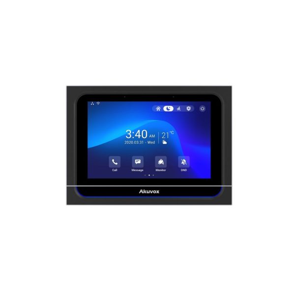 رزولوشن: 1280x800 جنس بدنه: پلاستیک مقاوم تعداد رله خروجی: 2 درب پورت I/O: هشت عدد صفحه نمایش: 7 اینچ | LCD رنگی IPS | لمسی تاچ پنل آکووکس Akuvox سری X933W