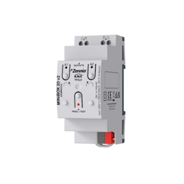 سازگاری با پروتکل KNX نصب آسان مدیریت از راه دور سیستمهای امنیتی پیشرفته مصرف انرژی بهینه پشتیبانی از بارهای الکتریکی مختلف اکچویتور صنعتی مدل ZIOINB20V3 زنیو Zennio