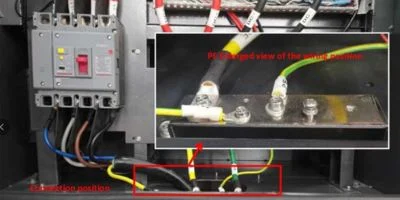 محل اتصال کابلهای زمین و ورودی محل اتصال کابلهای زمین و ورودی